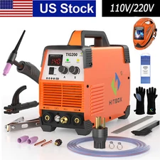 HF TIG Welding Machine Kit, Dual Voltage 200A 2IN1 MMA/TIG Welder with Post Gas