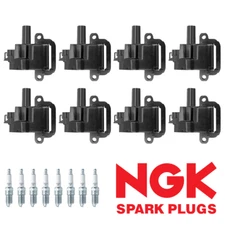 8 Ignition Coil & NGK Spark Plugs for 2000 Chevrolet Camaro 5.7L V8 UF192