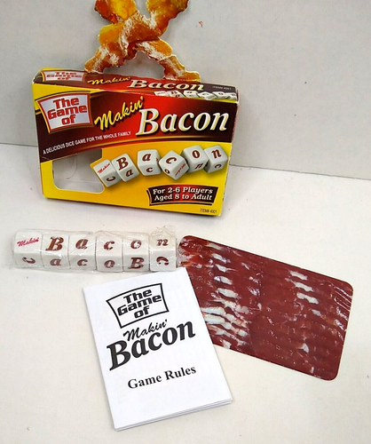 Juego de dados Makin' Bacon 2-6 jugadores de 8+ años caja abierta con algunos defectos - Imagen 2 de 6