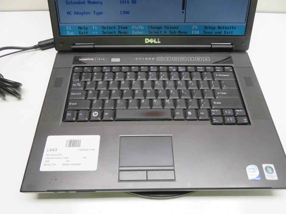 Notebook Dell Vostro 1510 Intel Core 2 Duo 1GB Ram sem HDD ou bateria - Imagem 2 de 4