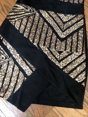 guess black and gold sequin dress GUESS Short Long Sleeve Sequin Dress Black Size XS – Style Exchange  Boutique PGH main image 1