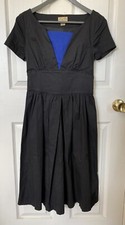 Lindy Bop Dress size 10 Black Fit & Flare 50’s Swing Tea Rockabilly Vintage Vibe