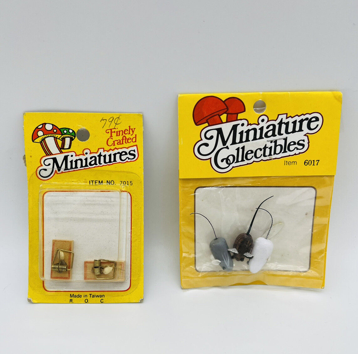 Vintage Miniature Mice Mouse Traps Doll House Crafters Accessories Sealed
