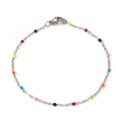 Bracelet à breloques en acier inoxydable CZ pour femmes, trèfle en