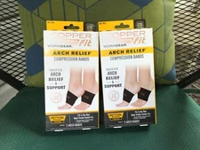 2-Copper Fit Work Gear Arch Relief Compression Bands, Professional Grade Tough