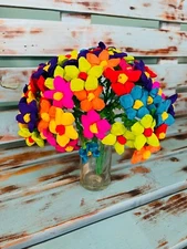 Mexican Paper Flowers Teresita Bouquet Bunch 60 flowers
