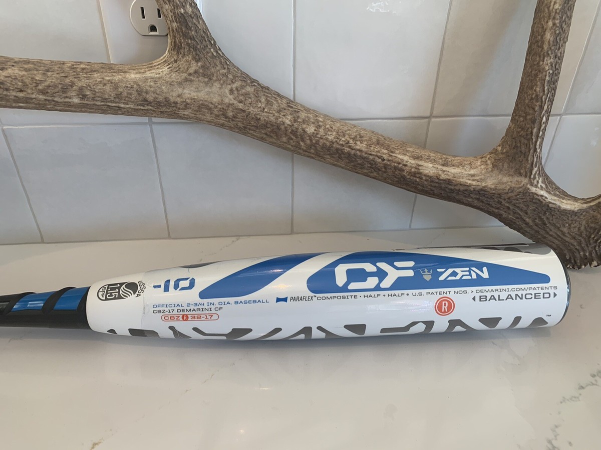 Batte de baseball non rééquipée NIW 2017 Demarini CF Zen 29/19 (-10