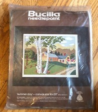 Bucilla Needlepoint Summer Day Canvas size 16" x 20" 4204 Painted Canvas