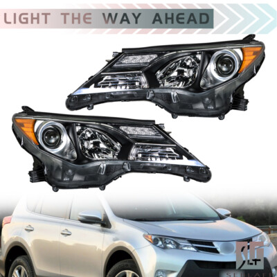 #ad Headlights Pair For Toyota RAV4 2013 2015 Replacement LHamp;RH Black Halogen Type $113.00