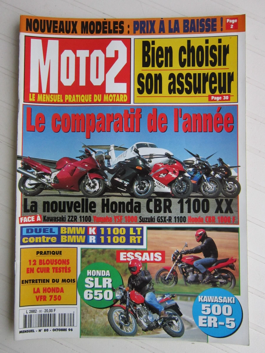 MOTO 2 N 80 HONDA SLR 650 KAWA 500 ER 5 BMW K 1100 LT R 1100 RT
