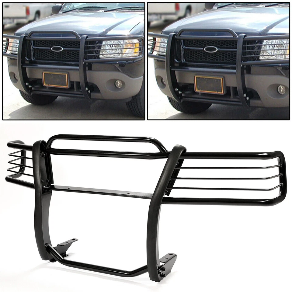 Black Steel Bumper Grille Brush Guard For Ford Explorer 4-Door 2002-2005 - Imagem 2 de 4