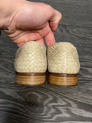 Womens JIL SANDER Woven Leather Loafers Shoes Flat Moccasin Size 39 1/2 US 9 - Picture 10 of 14