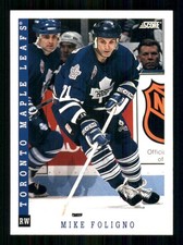 1993-94 Score #387 Mike Foligno Toronto Maple Leafs 62933