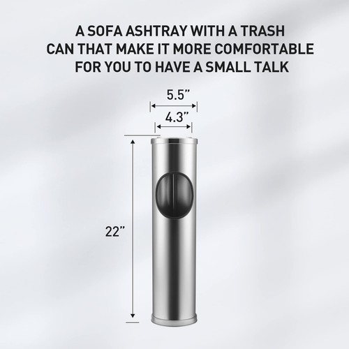 Standing Ashtray Outdoor for Patio, Large & Tall Outside Ashtrays for Cigarette - Picture 5 of 6