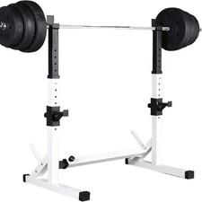 Adjustable Squat Rack Barbell Stand 550lbs Dip Station