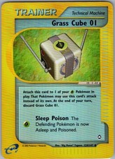 Grass Cube 01 124/127 Reverse Holo Uncommon Aquapolis MP on eBay