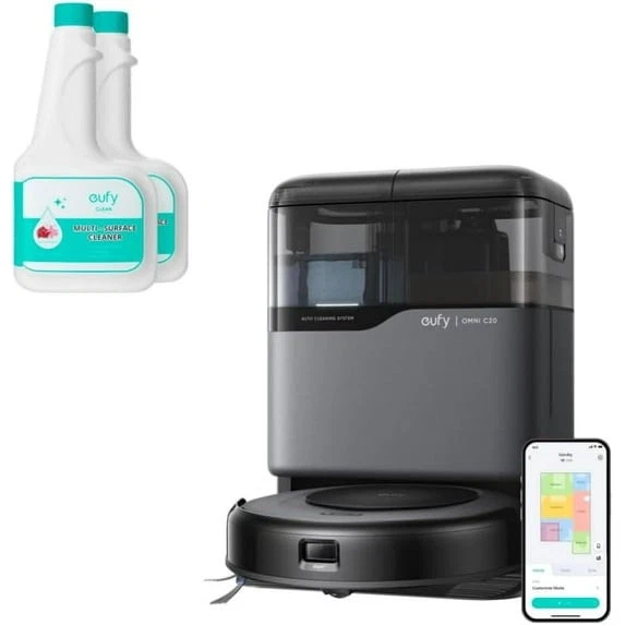 eufy  robot vacuum mop  C20, Auto Mop Washing, Auto Drying,Ultra Slim +solution
Opens in a new windo