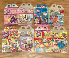 Vintage 1994 McDonald's Happy Birthday Happy Meal Boxes Complete Set Of 4 NEW
