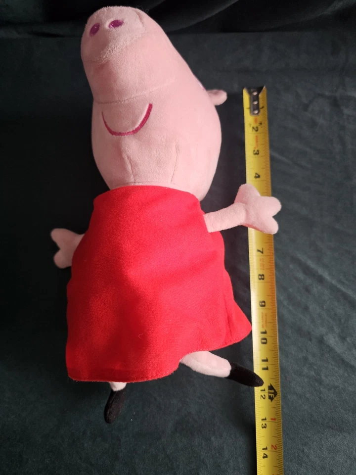 Peppa Pig Classic Hug N' Oink Plush Stuffed Animal Red Dress Toy Makes Sounds - Image 2 of 4