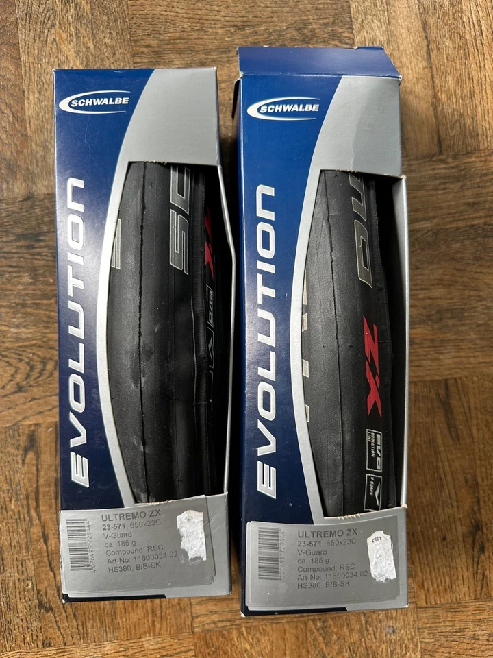 2 Stück Schwalbe Ultremo ZX 23-571 650x23c Triathlon/ Rennradmantel