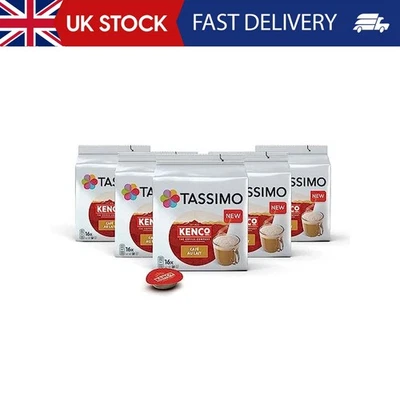 Tassimo Kenco Café au Lait Coffee Pods x16 (Pack of 5, Total 80 Capsules)