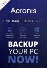 Acronis True Image 2015  Physical CD  Key Retail Box  New Old Stock