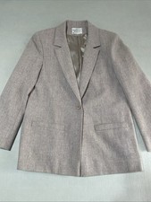Miss Pendleton Womens Size 9/10 Mauve Blazer 100 Virgin Wool Made in USA