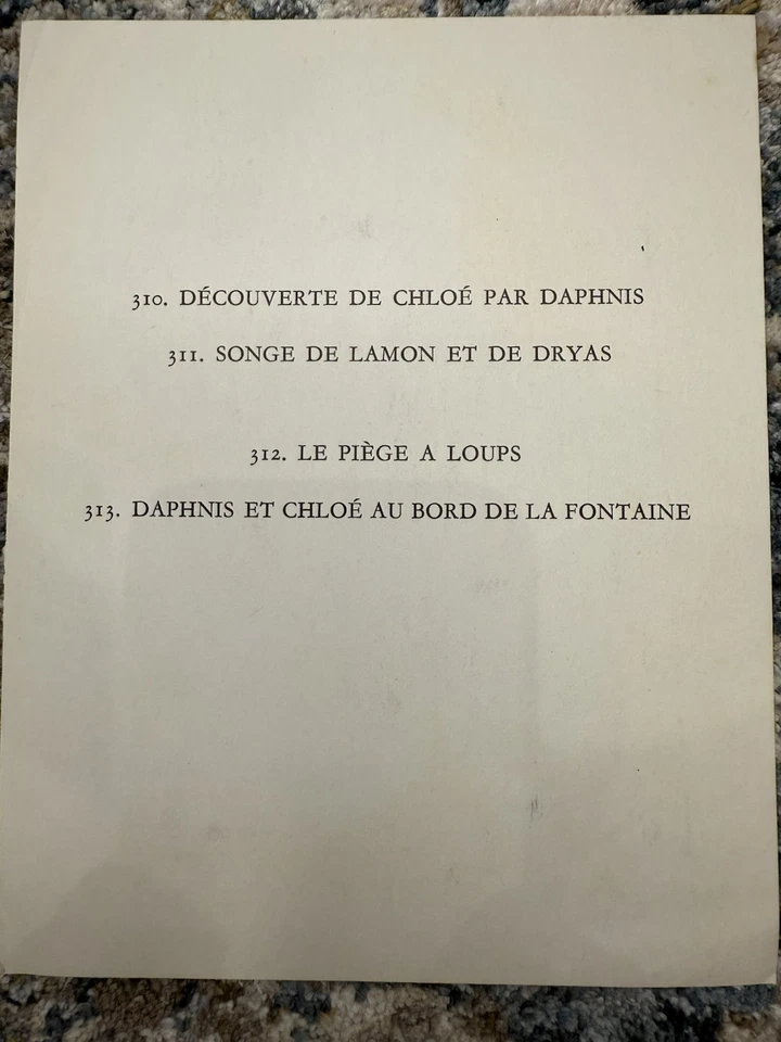 MARC CHAGALL Decouverte de Daphins par Lamon Litografía Original 1963 Modernismo Foto 3 de 3