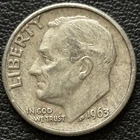 1963 D Roosevelt Dime 90% Silver