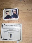 Civil War Trading Cards With Replica Bullet