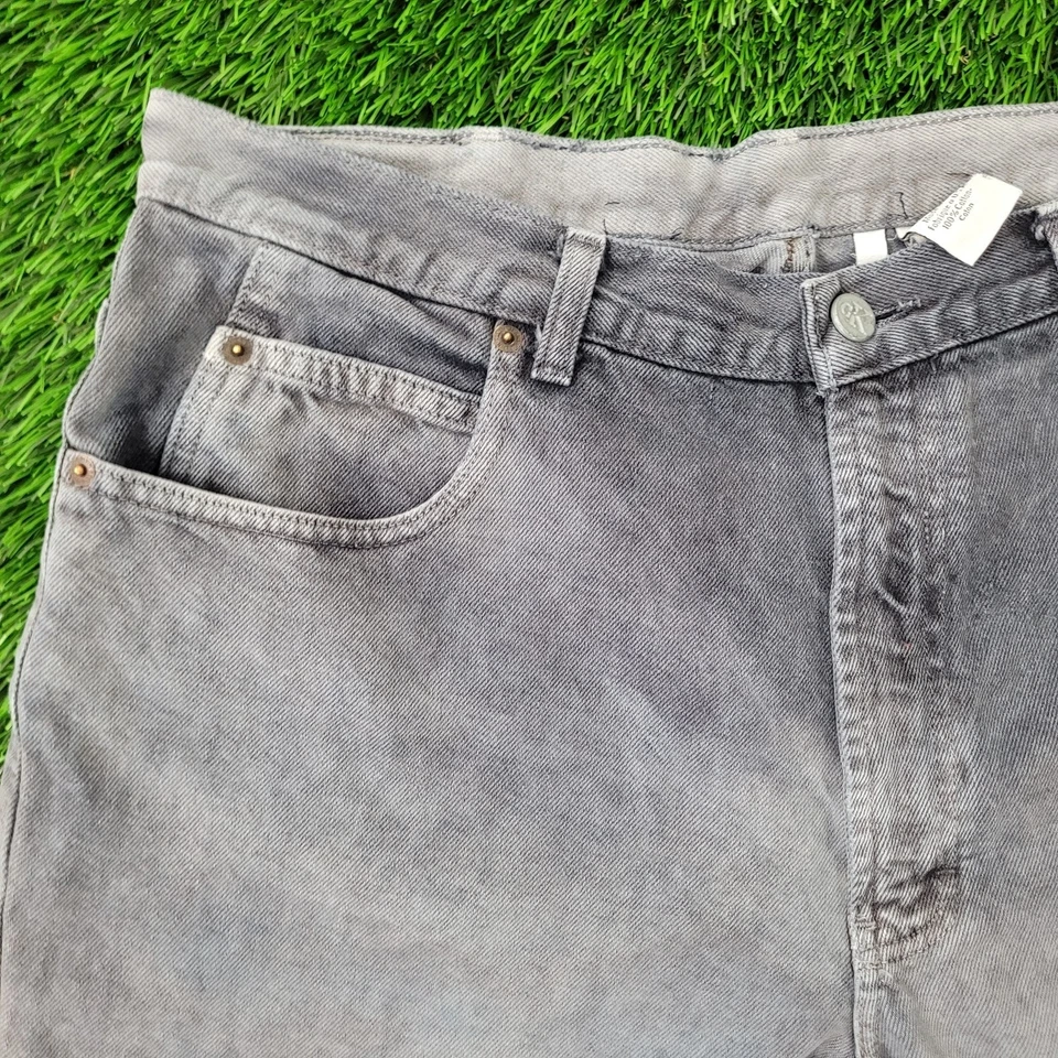 Pantalones Cortos Jeans Vintage Calvin-Klein 36x9 Desteñidos Carbón-Lavado Foto 2 de 4