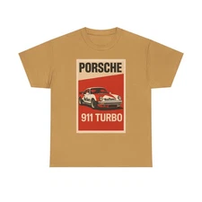 Porsche Graphic T Shirt Turbo 911 Gt Retro Vintage Unisex Heavy Cotton Tee