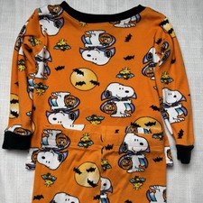 Halloween Peanuts Pajamas Set Toddler Snoopy Bat Size 18 mo