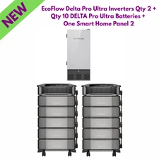 EcoFlow Delta Pro Ultra, 2 Inverters + 10 Batteries + Smart Home Panel 2 61kWh