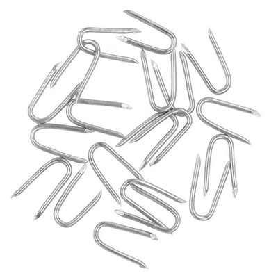Q195 Carbon Steel Slivery Wire Fencing Galvanised Staples, Securely Attach Chick