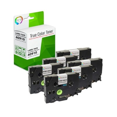 TCT Premium Compatible Label Tape Replacement for Dymo 40910 - 6 Pack