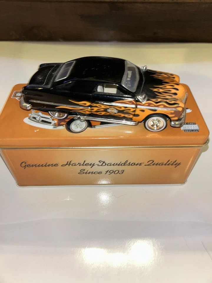 Harley-Davidson 1949 Ford Street Rod escala 1:38 con motor de tracción trasera de estaño DC-118 Foto 2 de 4