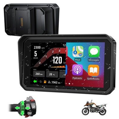  6 Inch Motorcycle Carplay/Android Auto for BMW Data Reading Plug&Play 16-Pin