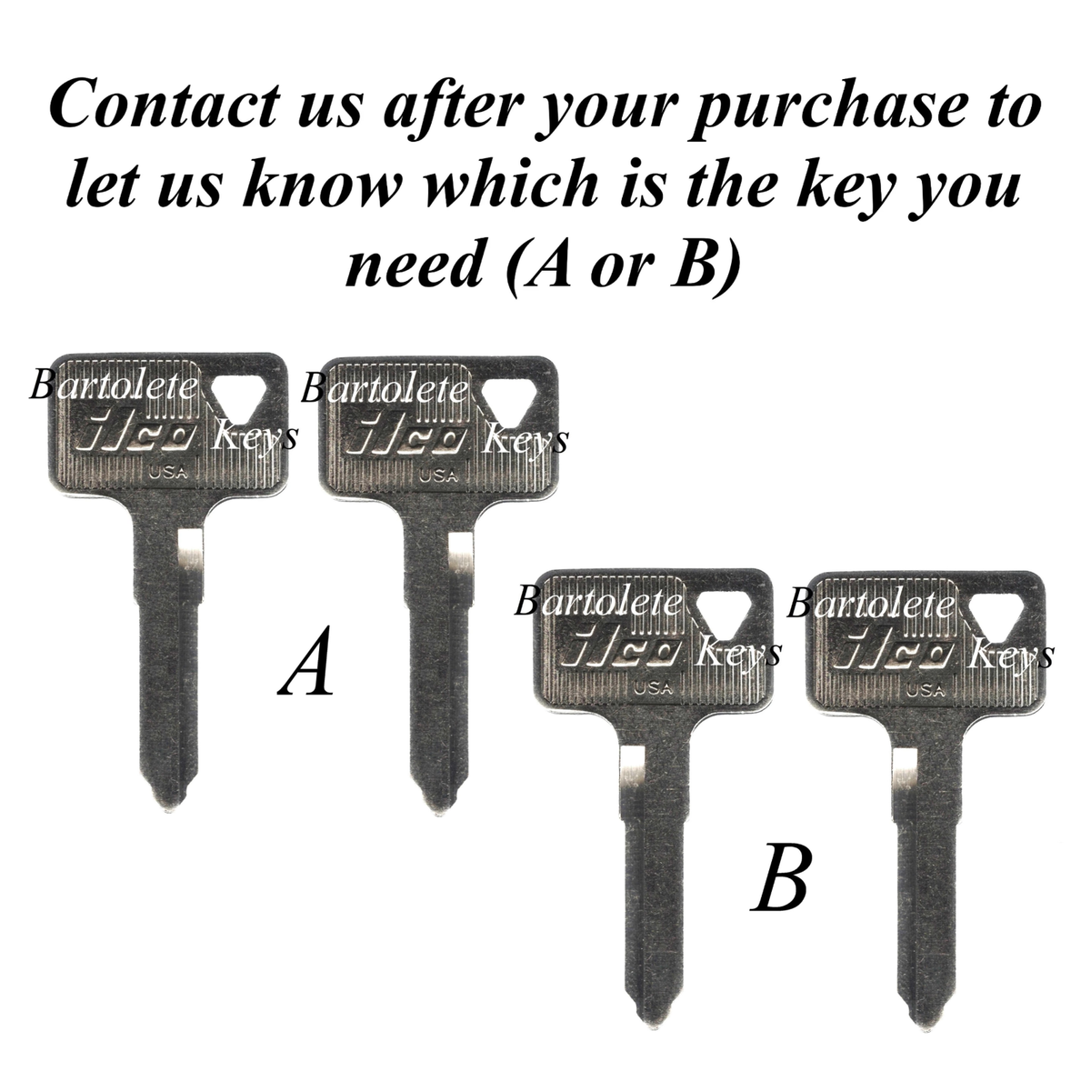2 Replacement Key Blank Fits 2008 2009 2010 Kawasaki ZG 1400