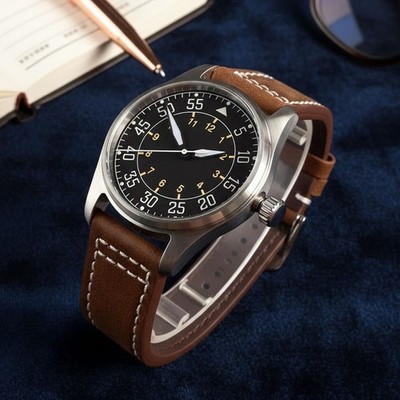 Pilot Tandorio 39mm Black dial Miyota 8215 Sapphire Glass Automatic Mens Watch