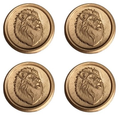Wax Seal Stickers - 50 Pcs Gold Lion 3D Embossed Stickers with Strong Adhesiv...
