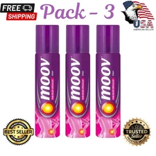 3x Moov Spray Strong Instant Pain Relief Spray 80g PACK of 3-FREE SHIPPING
