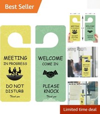 Versatile 2-Pack Do Not Disturb  Please Knock Signs - Ideal for Office Use