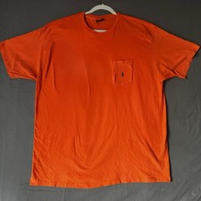Vintage Polo Ralph Lauren Shirt Mens XL Orange SS Tee Single Stitch Made In USA