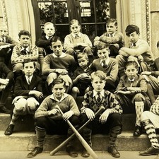 School Class Photo Students Boys Baseball Bats Team East Orange New Jersey