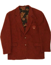 BELFE Mens 2 Button Blazer Jacket UK 40 Large Red Flecked AK04