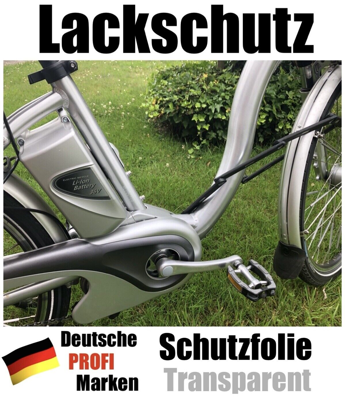 Ebike Fahrrad Rahmenschutz Lackschutzfolie selbstklebend Transparent  Schutzfolie