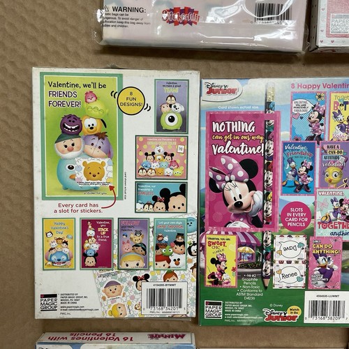 LOT Disney Junior Valentines Day Cards Pencils Stickers Minnie Mickey Mouse Kids - Picture 10 of 14