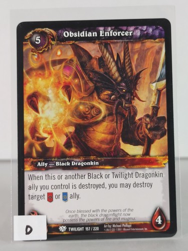 Obsidian Enforcer - Twilight of the Dragons - 157/220 - WoW TCG - Common - Picture 17 of 36