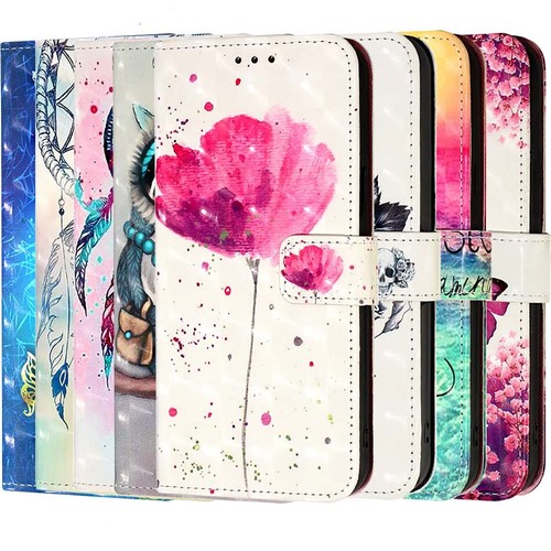 Phone Cover for ZTE Blade A52 A73 A75 A53 V70 V60 3D Luxury Painted Wallet Stand